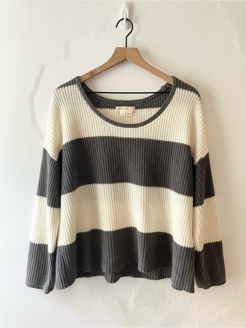 MOUCHETTE Oversized Striped Knit Sweater